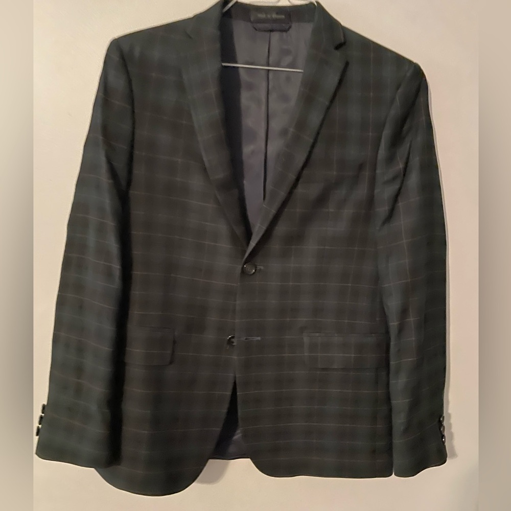 Green/Navy Plaid Sports Coat